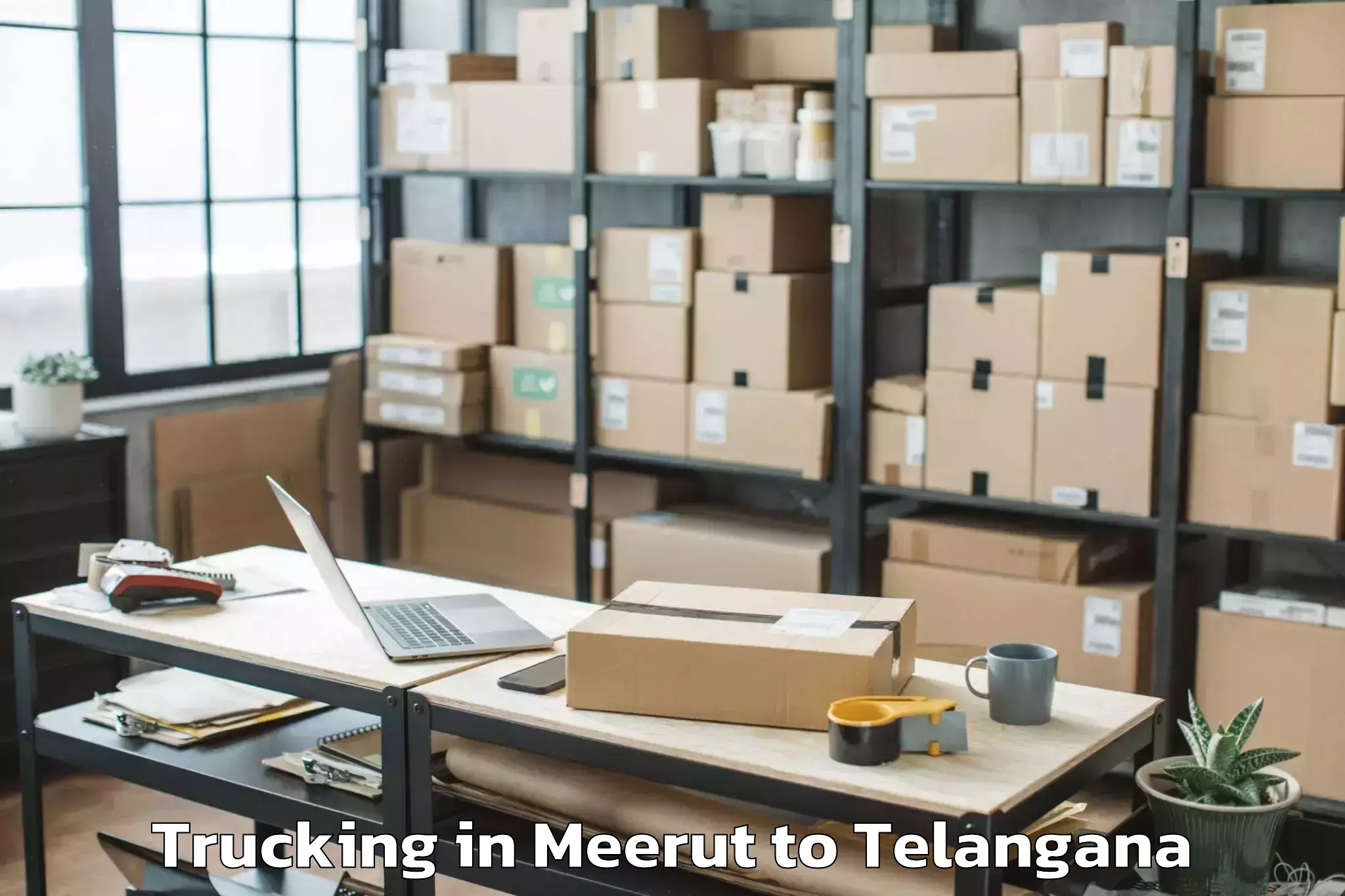 Leading Meerut to Pochampalle Trucking Provider